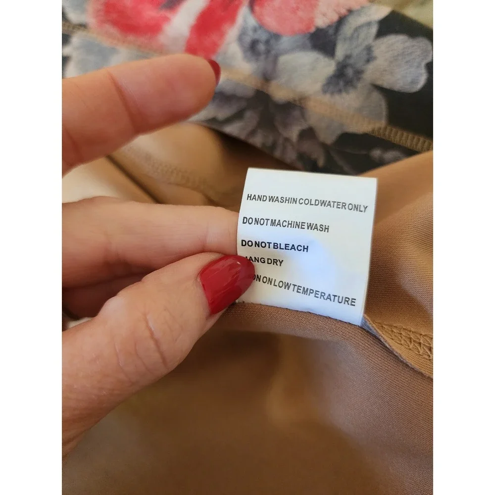 NWOT Anthropologie Solitaire Floral‎ Duster Open Front Cardigan Boho Vegan Suede